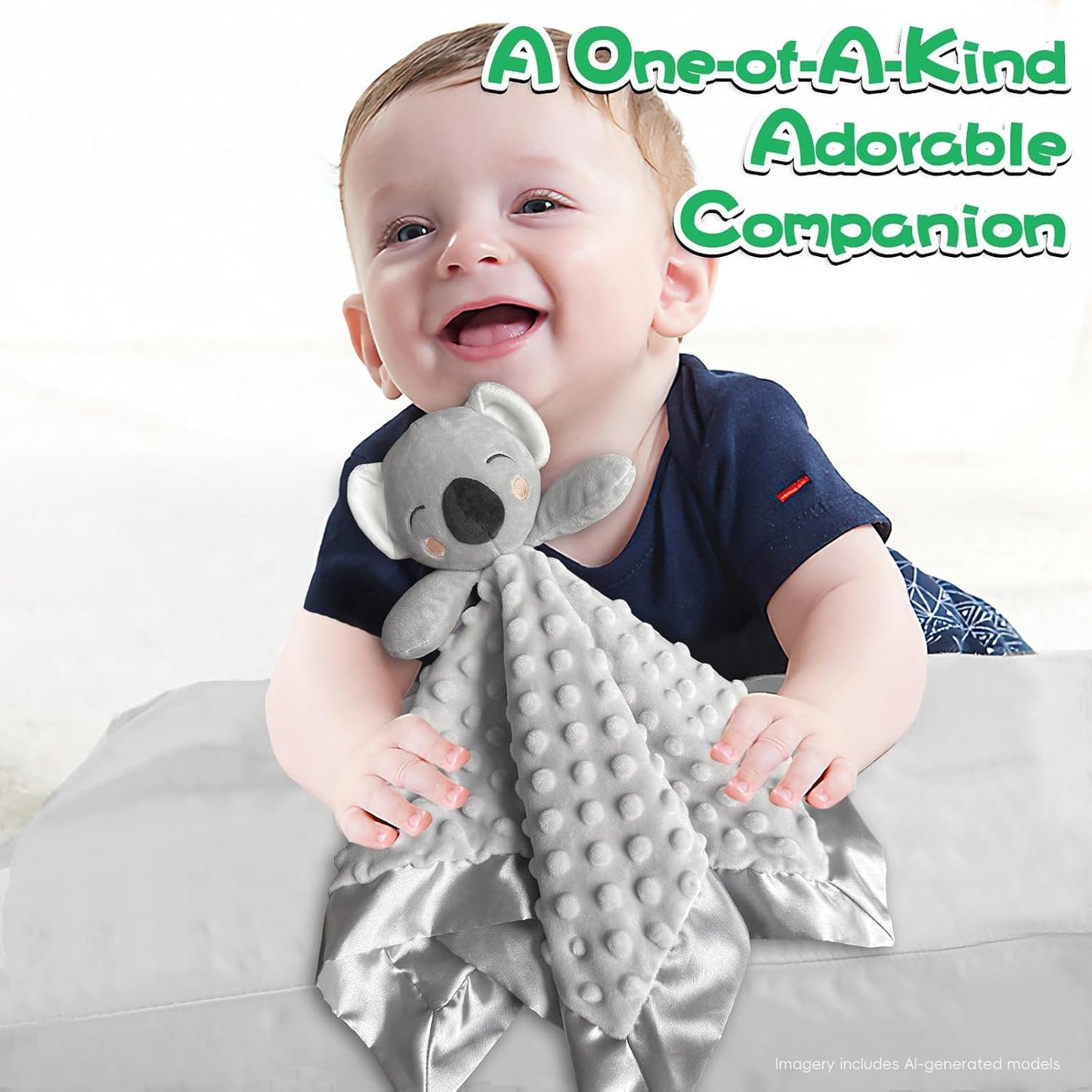Baby Security Blanket, Soft Baby Lovey Toy Blanket for Boys and Girls, Snuggle Toy Lovie Newborn Gift, Unisex Baby Plush Koala 16 Inch