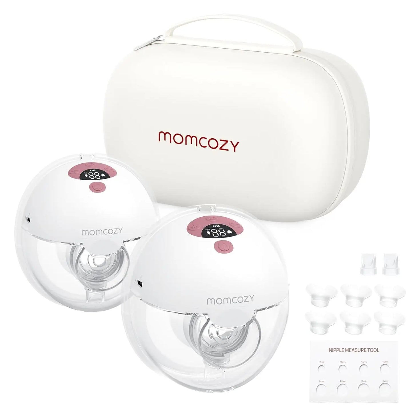 Breast Pump Hands Free M5, Wearable Breast Pump of Baby Mouth Double-Sealed Flange with 3 Modes & 9 Levels, Electric