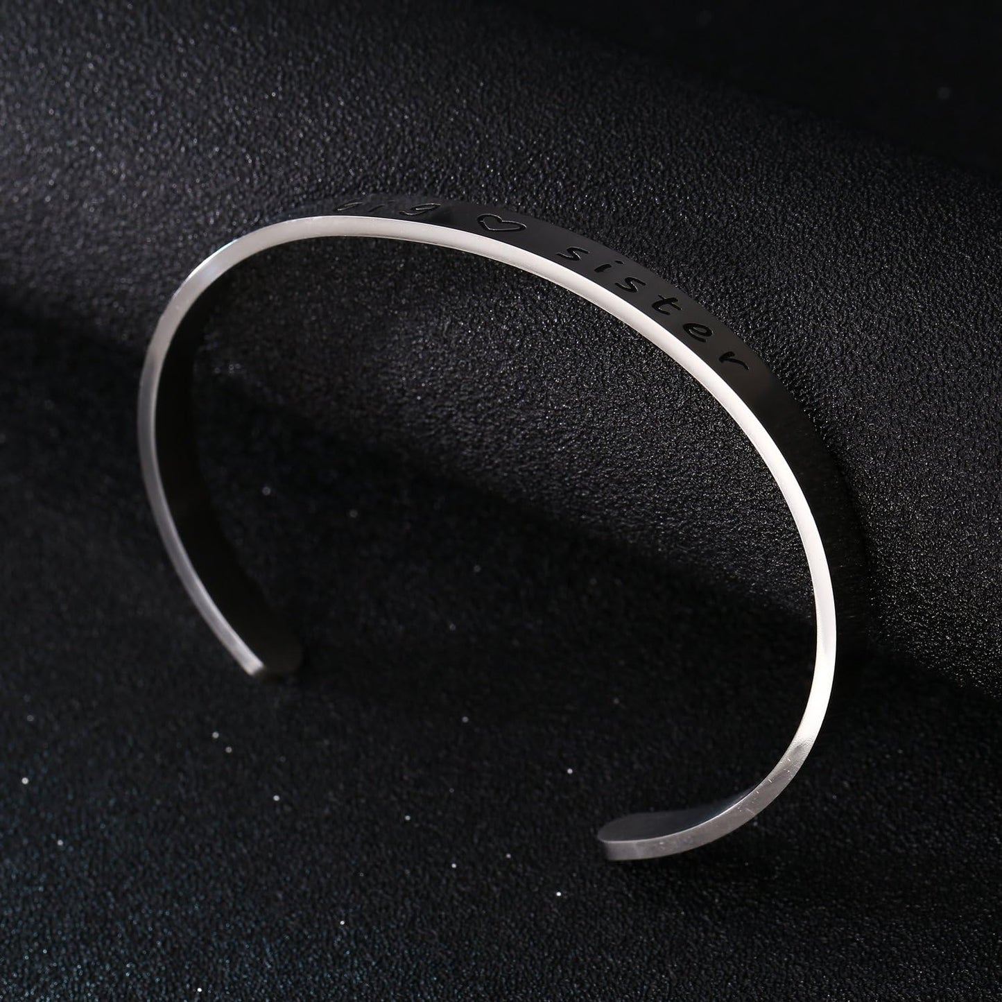 Big Sis Middle Sis Little Sis Sister Cuff Bangle Bracelet Family Friend Gift for Women