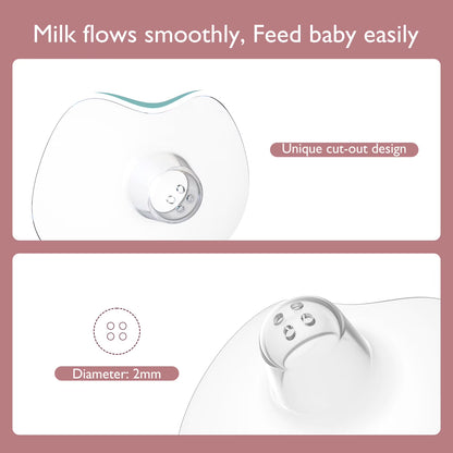 Contact Silicone Nipple Shields for Breastfeeding, Ultra-Thin & Super-Soft