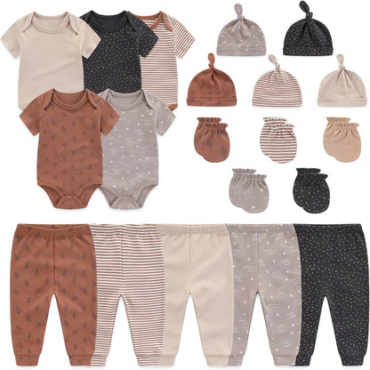 20 Pack Baby Boy Girl Bodysuits Sets New Born Clothes Essentials | Classic & Stylish,Newborn Essentials Set,Easy to Mix & Match,Everyday Wear,Easy Diaper Changes,Perfect for New Parents