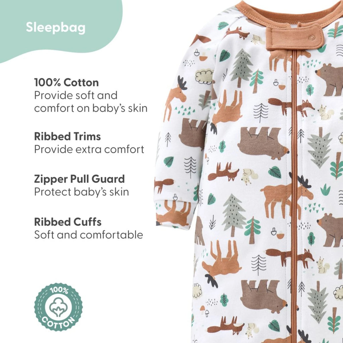 Baby Boy Woodland Animals Cotton Layette Gift Set, Baby Clothes Essentials, 23 Piece