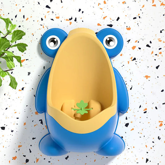 Cute Frog Potty Training Urinal Boy with Fun Aiming Target, Toilet Urinal Trainer, Children Stand Vertical Pee Infant Toddler