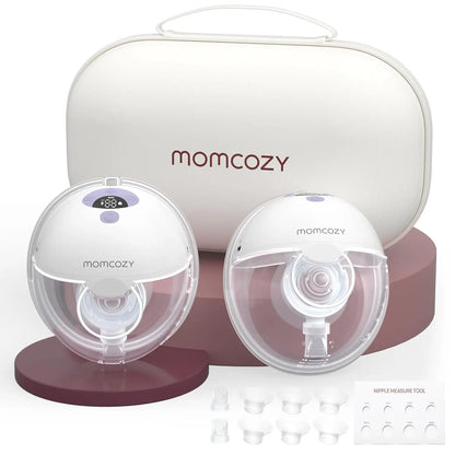 Breast Pump Hands Free M5, Wearable Breast Pump of Baby Mouth Double-Sealed Flange with 3 Modes & 9 Levels, Electric