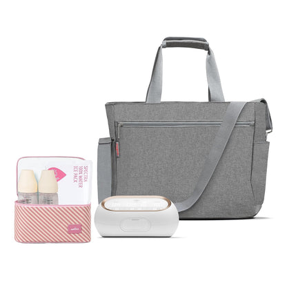 - Synergy Gold Portable - Dual Adjustable Electric Breast Milk Pump with Tote Bag, Breast Milk Bottles and Cooler for Baby Feeding