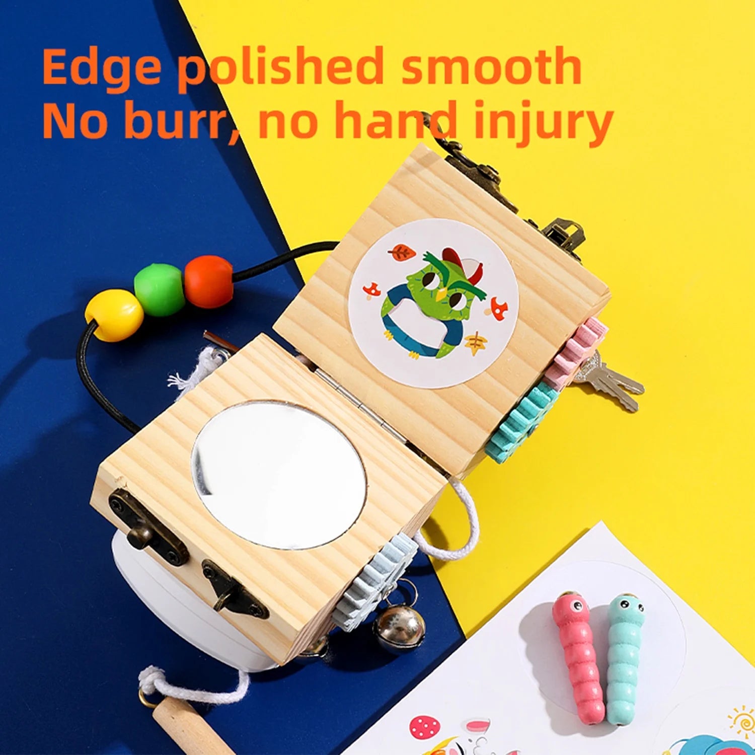 Busy Cube for Kids Sensory Busy Board Travel Toy for Toddlers 1 2 3 Years Old Educational Learning Toys Montessori Toys for Babies 18-24 Month