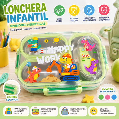 Lonchera Infantil Hermética Acero inoxidable