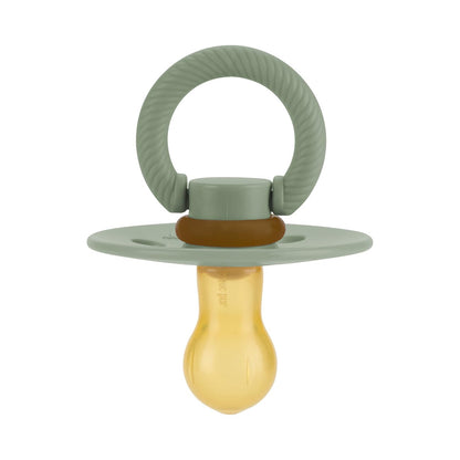 Itzy Ritzy Natural Rubber Pacifiers for 6-18 Mos, Set of 2, Succulent/Agave | Soft Cherry-Shaped Nipple Mimics Breastfeeding, Large Air Holes Enhance Safety, Bpa-Free Design, Provides a Soothing Comfort