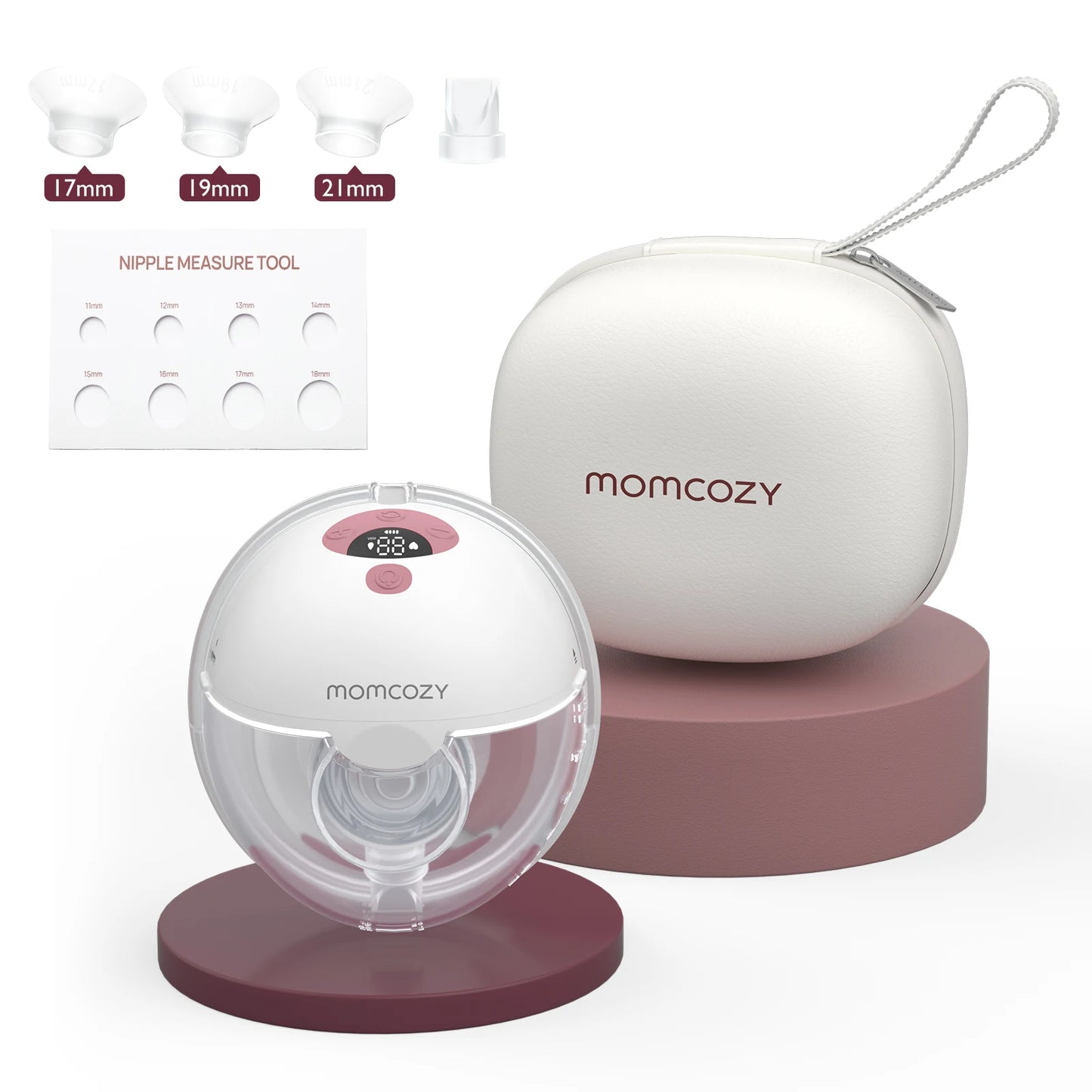 Breast Pump Hands Free M5, Wearable Breast Pump of Baby Mouth Double-Sealed Flange with 3 Modes & 9 Levels, Electric
