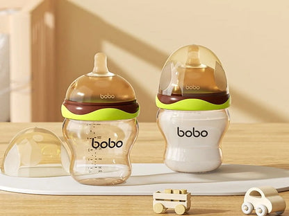 Newborn Baby Bottles - Wide Neck Bottles,Slow Nipple,Green, 6Oz/180Ml,4Pk