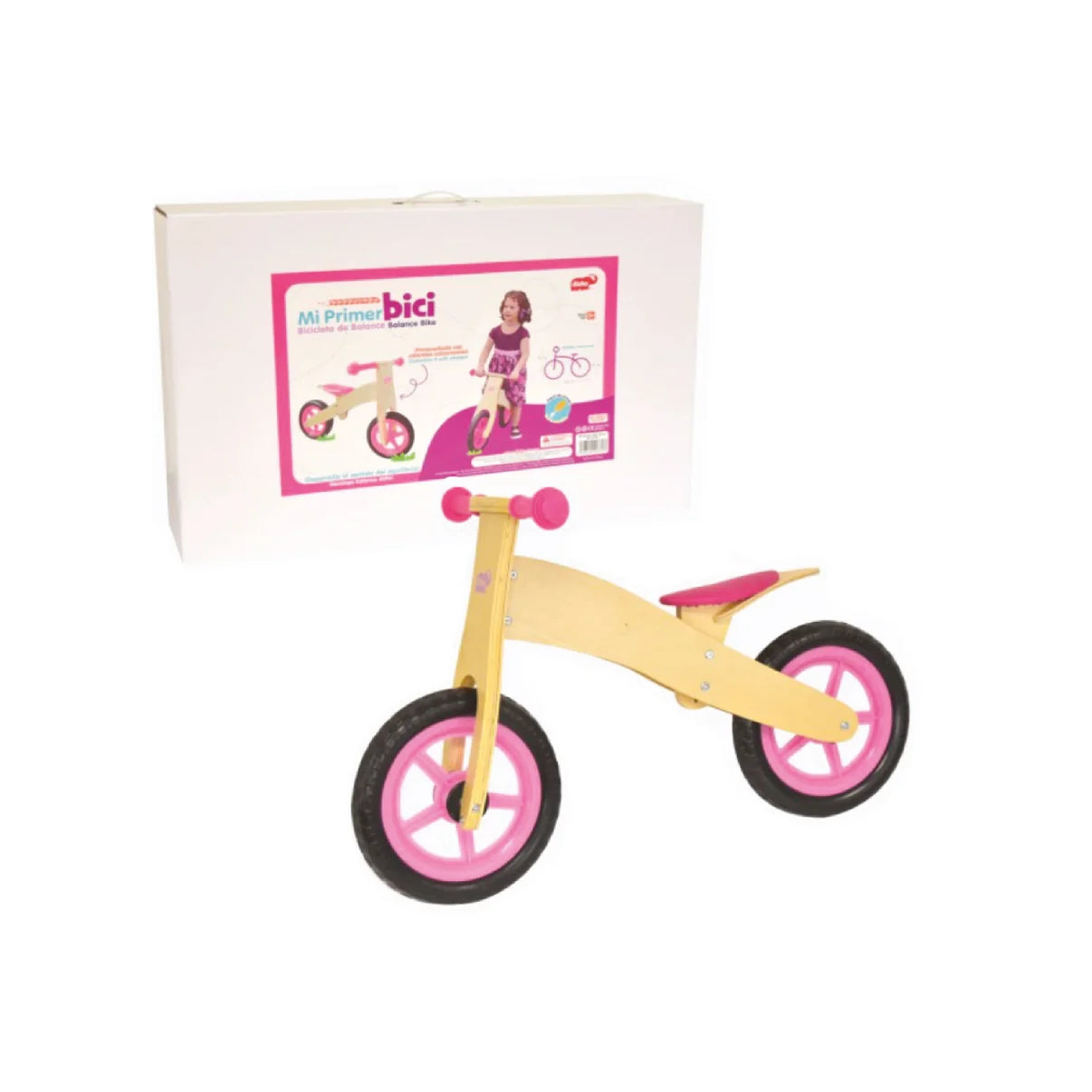 Mi Primer Bici Roja - Bicicleta de Equilibrio para Niños con Ruedas Rojas y Asiento Cómodo para Aprendizaje Seguro