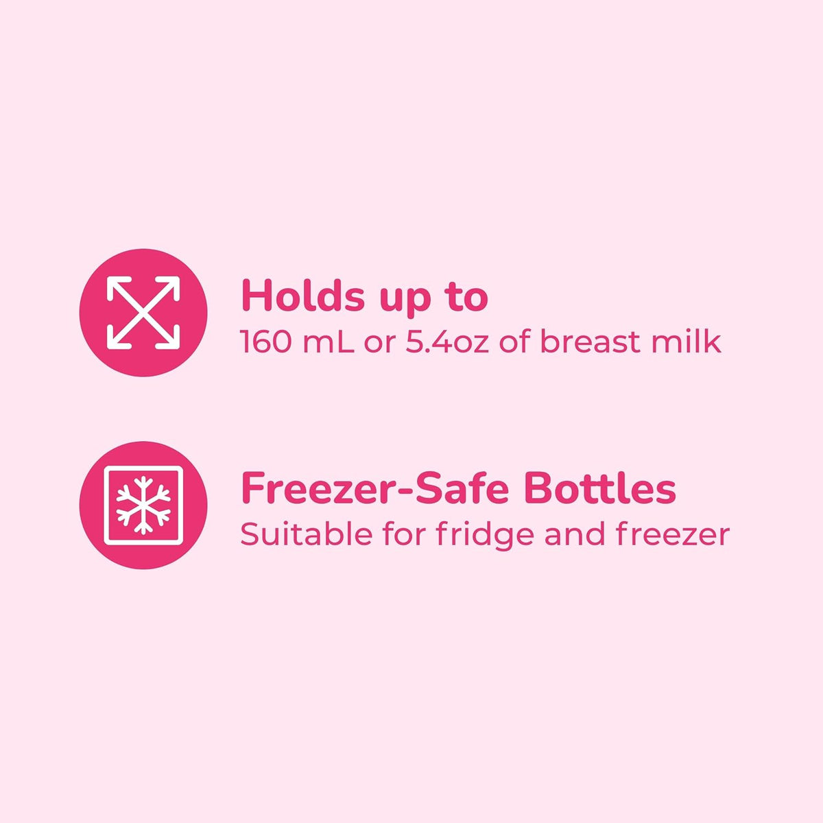 - Wide Neck Baby Bottles - Compatible with  Breast Milk Pump Flanges (Pack of 2)