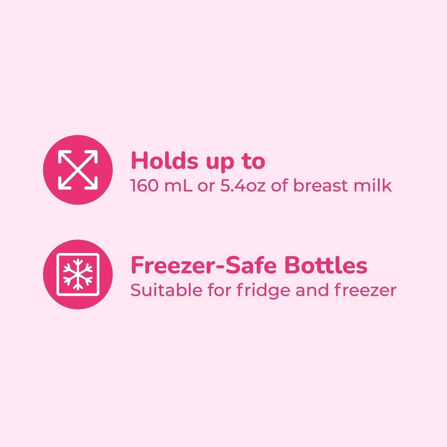- Wide Neck Baby Bottles - Compatible with  Breast Milk Pump Flanges (Pack of 2)