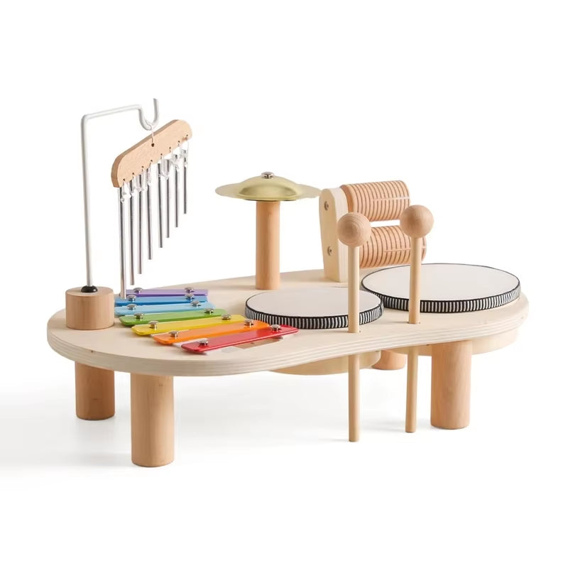 Baby Educational Toys Wooden Aeolian Bells Montessori Children'S Musical Toys Xylophone Newborn Birthday Gifts Music Table Toys