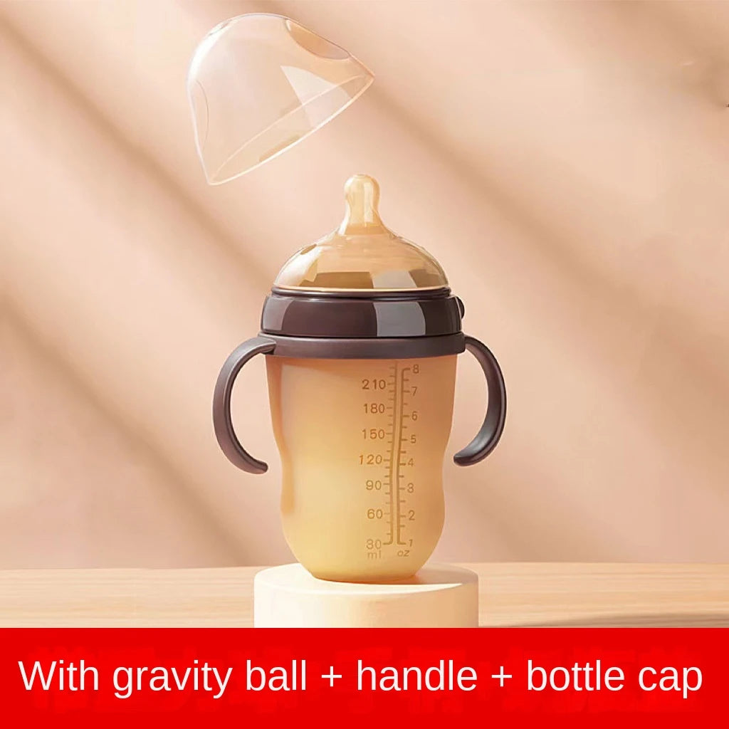Baby Bottle 250/150Ml Silver Nanoparticle Antibacterial Baby Silicone Bottle Baby Weaning anti Suffocation Nipple Bottle