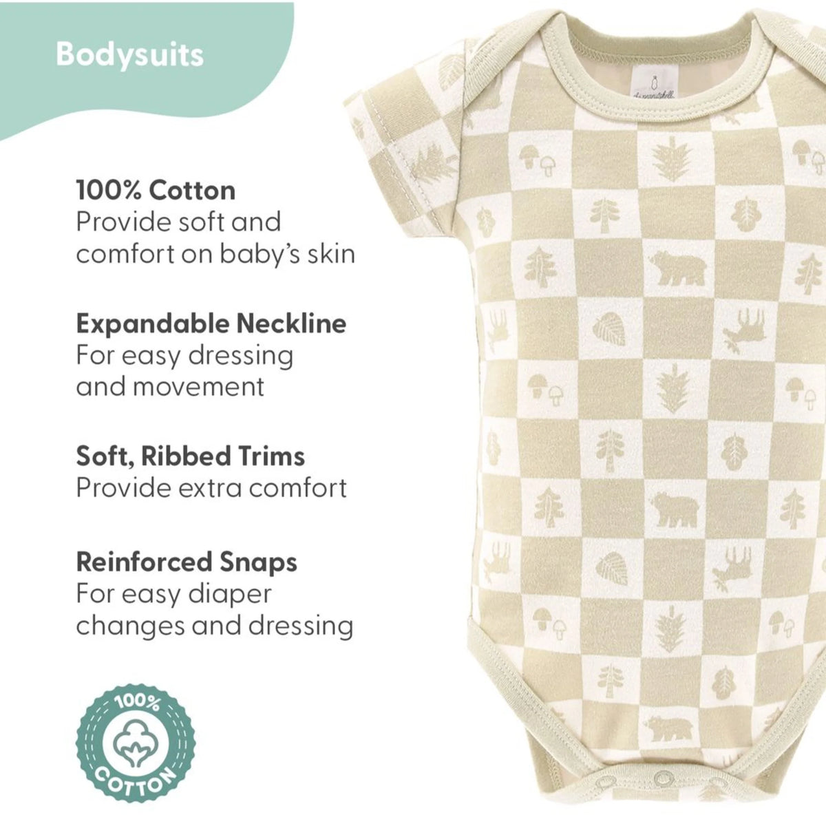 Baby Boy Woodland Animals Cotton Layette Gift Set, Baby Clothes Essentials, 23 Piece