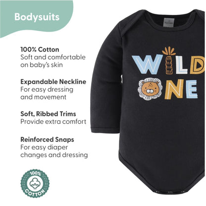 Baby Boy Blue Safari Cotton Layette Gift Set, Baby Clothes Essentials, 30-Piece
