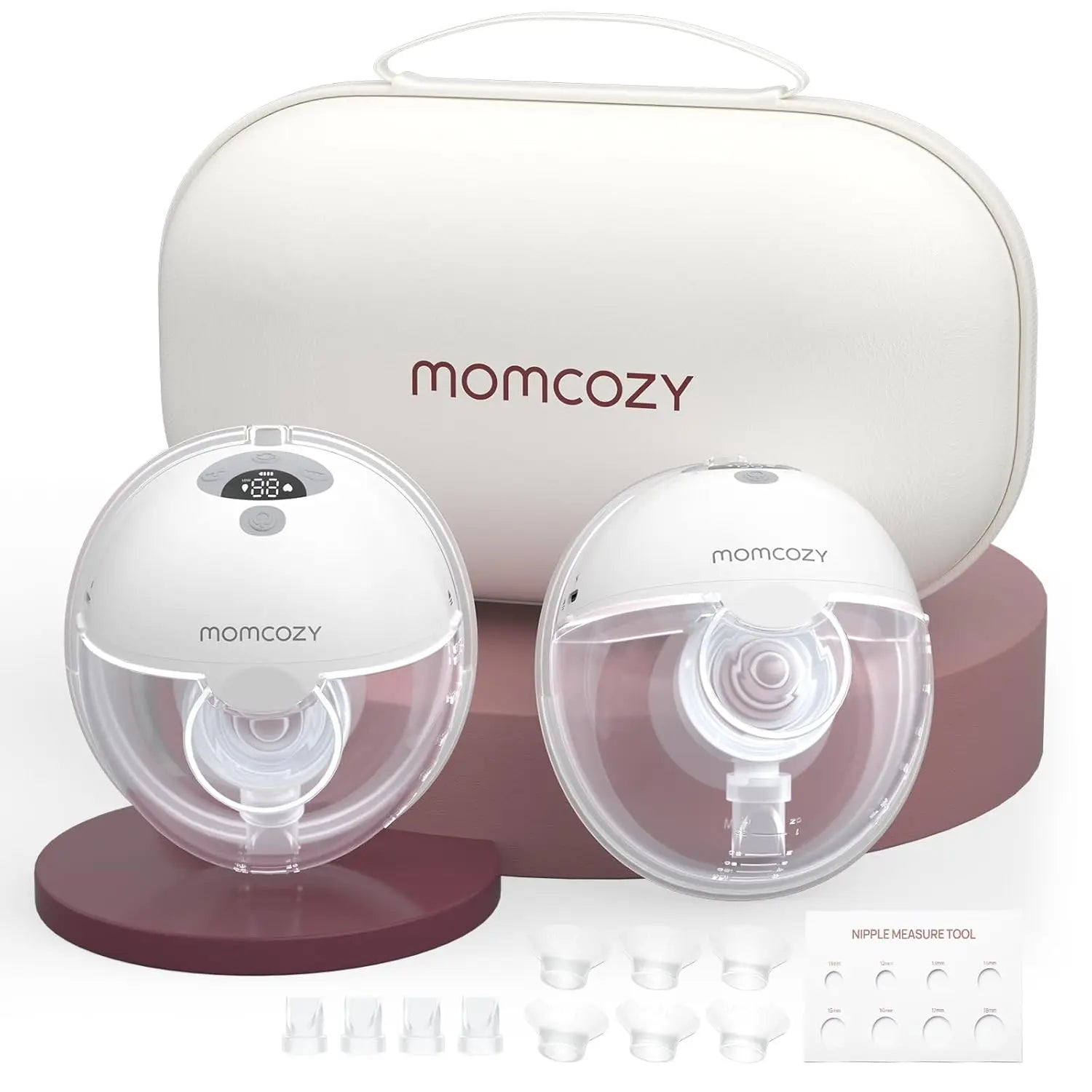 Breast Pump Hands Free M5, Wearable Breast Pump of Baby Mouth Double-Sealed Flange with 3 Modes & 9 Levels, Electric
