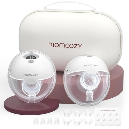 Breast Pump Hands Free M5, Wearable Breast Pump of Baby Mouth Double-Sealed Flange with 3 Modes & 9 Levels, Electric
