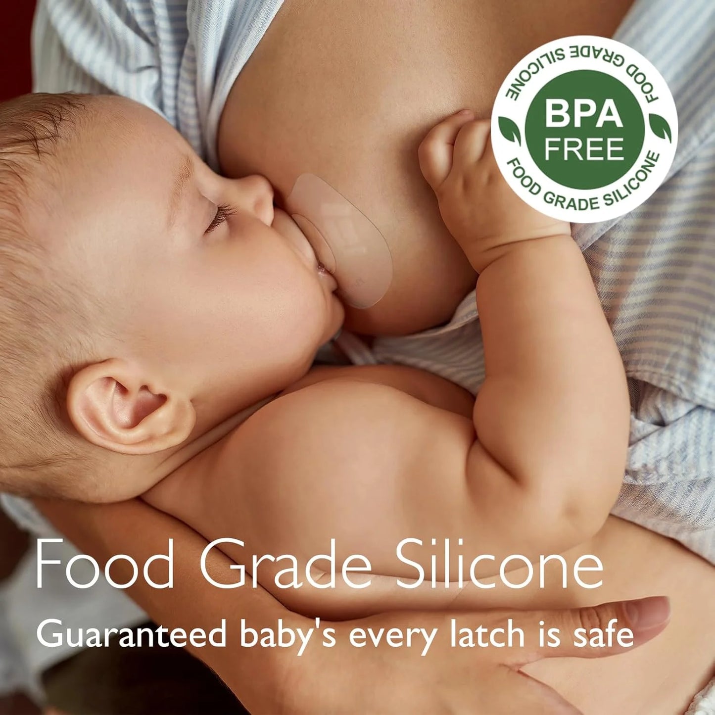 Contact Silicone Nipple Shields for Breastfeeding, Ultra-Thin & Super-Soft