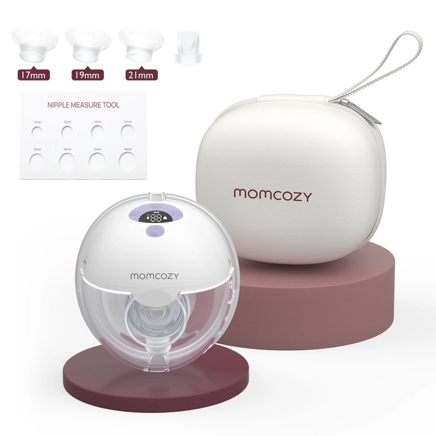 Breast Pump Hands Free M5, Wearable Breast Pump of Baby Mouth Double-Sealed Flange with 3 Modes & 9 Levels, Electric