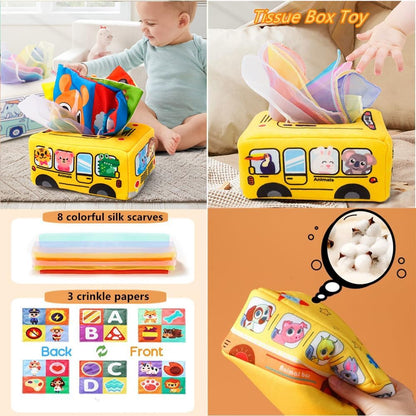 Baby Toys 6-12 Months, Montessori Toys for 1 Year Old, Silicone Pull String Teether Toy, Stacking Building Blocks Infant Toddler Toy 0-3, Shape Bin Sensory, Baby Boys&Girls Gifts Set