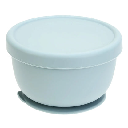 1PC Silicone Baby Feeding Bowl with Suction Cup Portable Food Storage Container with Lids Toddler Solid Self Feeding Tableware