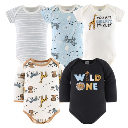 Baby Boy Blue Safari Cotton Layette Gift Set, Baby Clothes Essentials, 30-Piece