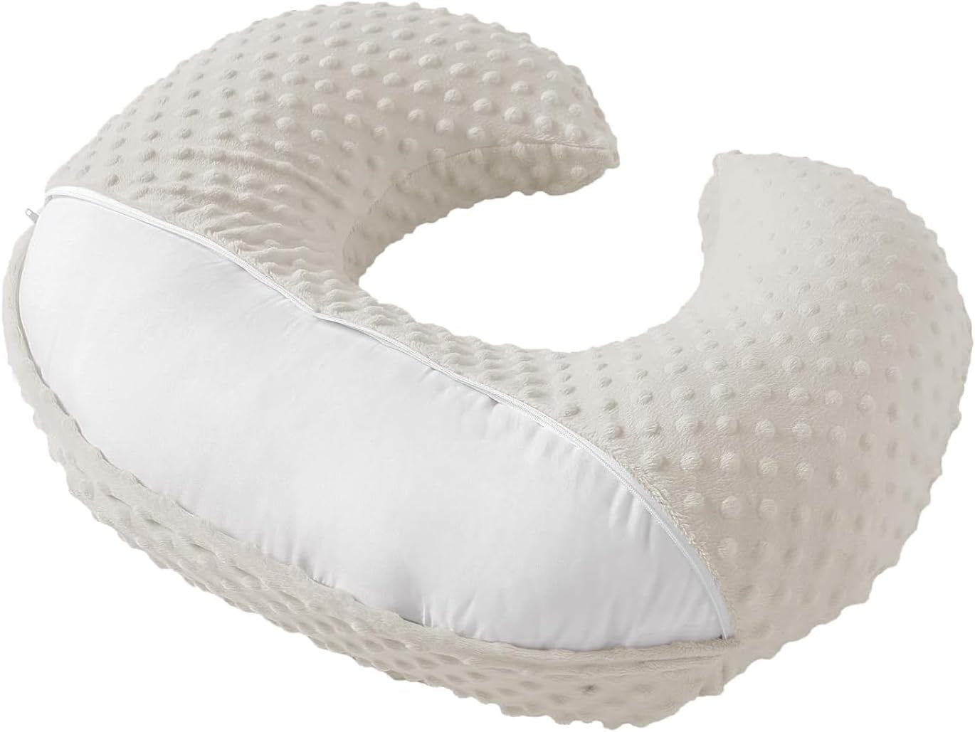 Nursing Pillow for Breastfeeding and Bottle Feeding More Support for Mom and Baby,Soft Newborn Nursing Baby Pillow， Machine Washable (Fog)