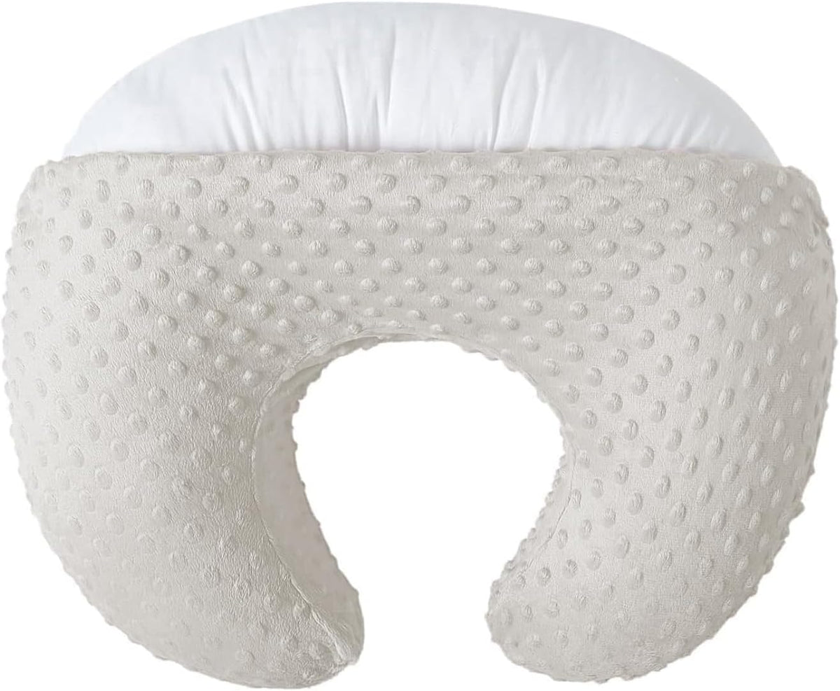 Nursing Pillow for Breastfeeding and Bottle Feeding More Support for Mom and Baby,Soft Newborn Nursing Baby Pillow， Machine Washable (Fog)