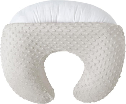 Nursing Pillow for Breastfeeding and Bottle Feeding More Support for Mom and Baby,Soft Newborn Nursing Baby Pillow， Machine Washable (Fog)