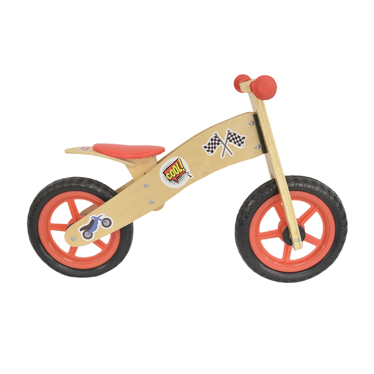 Mi Primer Bici Roja - Bicicleta de Equilibrio para Niños con Ruedas Rojas y Asiento Cómodo para Aprendizaje Seguro