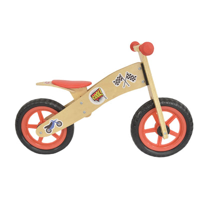 Mi Primer Bici Roja - Bicicleta de Equilibrio para Niños con Ruedas Rojas y Asiento Cómodo para Aprendizaje Seguro