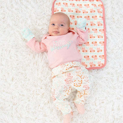 Baby Girl Pink Floral Elephant Cotton Layette Gift Set, Baby Clothes Essentials, 30-Piece