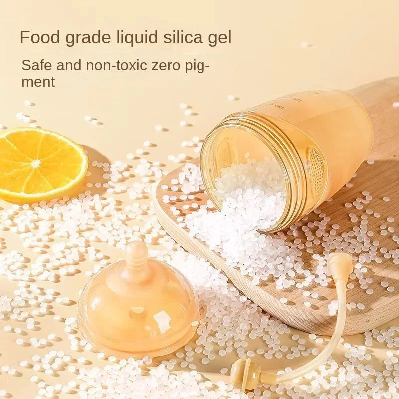 Baby Bottle 250/150Ml Silver Nanoparticle Antibacterial Baby Silicone Bottle Baby Weaning anti Suffocation Nipple Bottle