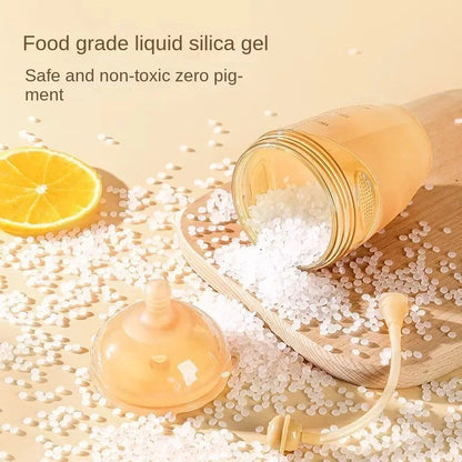Baby Bottle 250/150Ml Silver Nanoparticle Antibacterial Baby Silicone Bottle Baby Weaning anti Suffocation Nipple Bottle