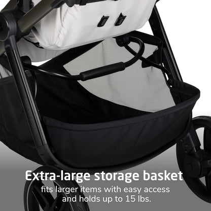 Zelia Pro 5-In-1 Travel System with Mico Pro Infant Car Seat and Baby Stroller Combo, Reversible Seat, Large Wheels, Adjustable Handle, Newborn to Toddler, Lightweight, Classic Oat