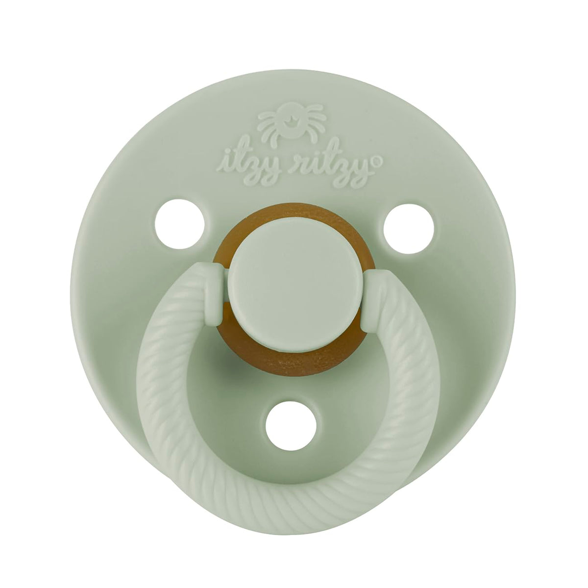 Itzy Ritzy Natural Rubber Pacifiers for 6-18 Mos, Set of 2, Succulent/Agave | Soft Cherry-Shaped Nipple Mimics Breastfeeding, Large Air Holes Enhance Safety, Bpa-Free Design, Provides a Soothing Comfort