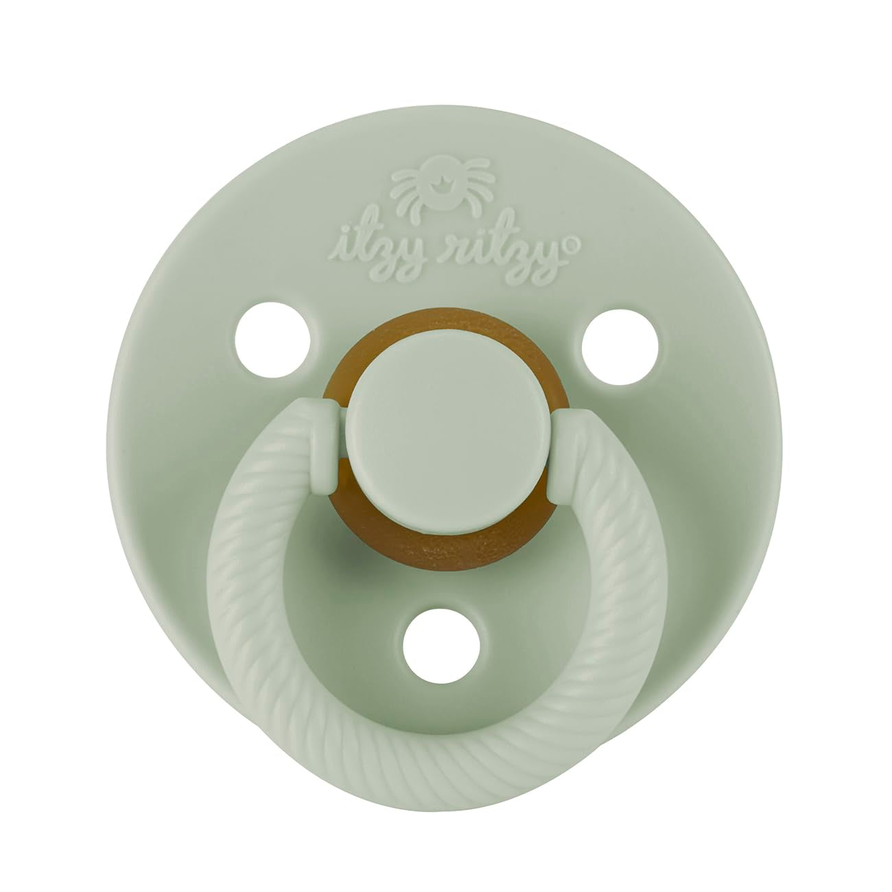 Itzy Ritzy Natural Rubber Pacifiers for 6-18 Mos, Set of 2, Succulent/Agave | Soft Cherry-Shaped Nipple Mimics Breastfeeding, Large Air Holes Enhance Safety, Bpa-Free Design, Provides a Soothing Comfort