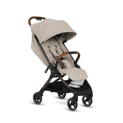 Clic Compact Travel Stroller – (Latte) – Lightweight Baby Stroller for Airplane Travel – One-Hand Fold, Lie-Flat Infant & Toddler Seat – Birth to 55 Lb