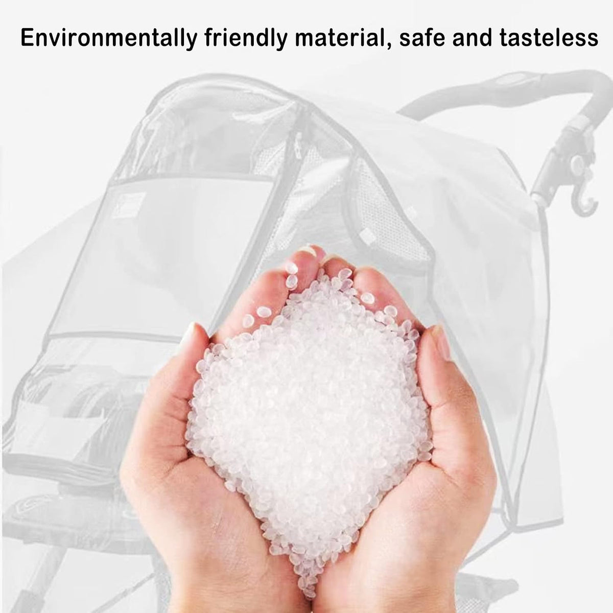 Stroller Rain Wind Cover Umbrella Accessory Windproof Waterproof Universal | Plastic Cover, Travel Essential