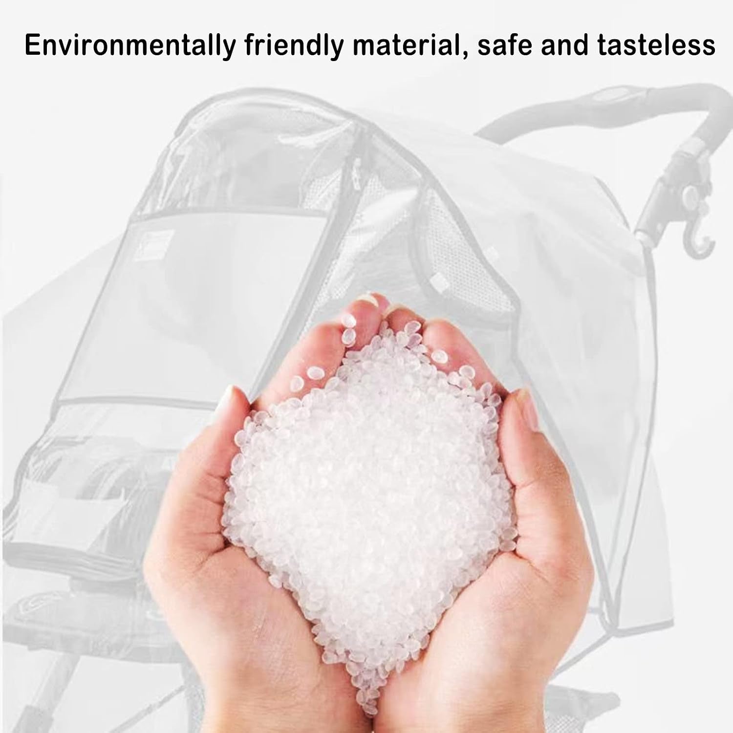 Stroller Rain Wind Cover Umbrella Accessory Windproof Waterproof Universal | Plastic Cover, Travel Essential
