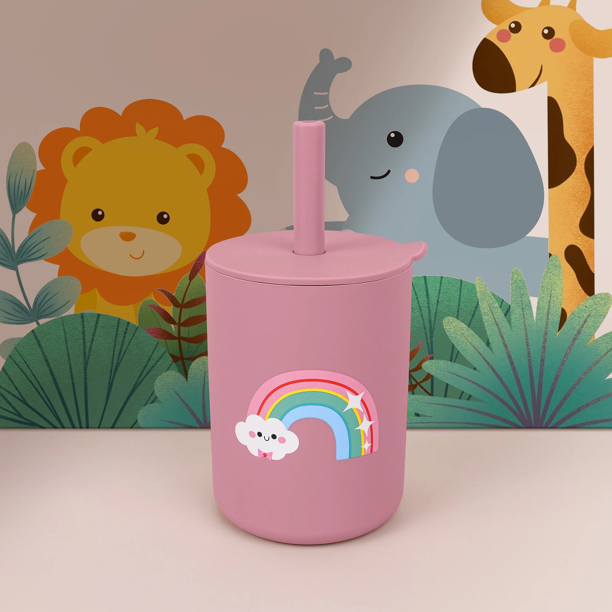 180Ml/6Ozsilicone Baby Feeding Drinkware Straw Cup Kid Learning Feeding Bottle Leakproof Silicone Tableware Toddler Water Bottle