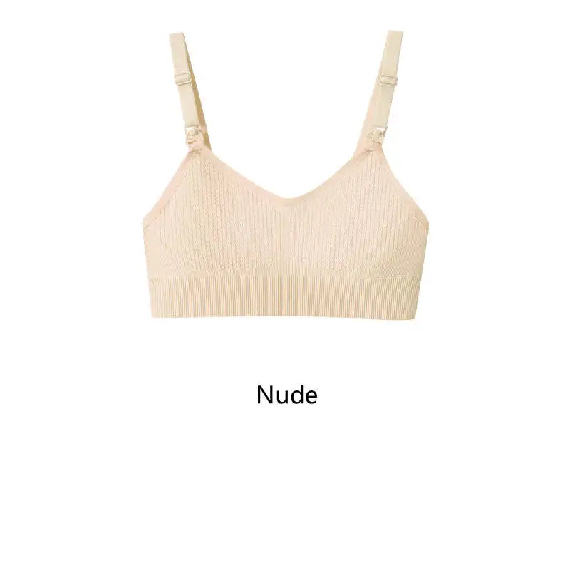 Women'S Breastfeeding Underwear Comfortable without Steel Rings and anti Sagging Gathering Breastfeeding Bra