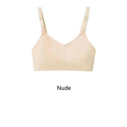 Women'S Breastfeeding Underwear Comfortable without Steel Rings and anti Sagging Gathering Breastfeeding Bra