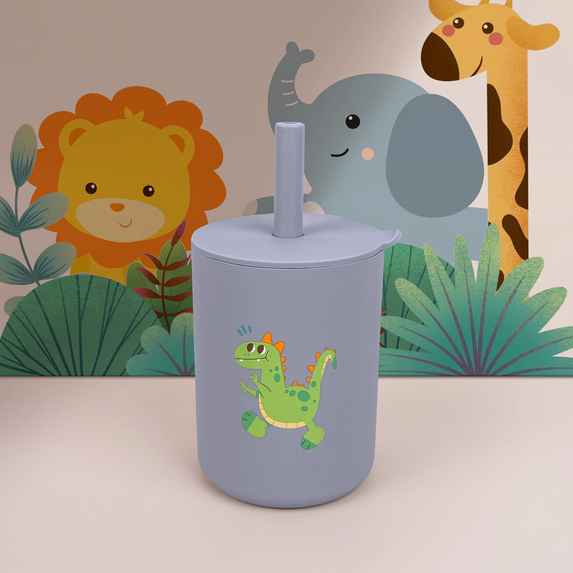 180Ml/6Ozsilicone Baby Feeding Drinkware Straw Cup Kid Learning Feeding Bottle Leakproof Silicone Tableware Toddler Water Bottle