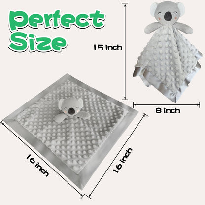 Baby Security Blanket, Soft Baby Lovey Toy Blanket for Boys and Girls, Snuggle Toy Lovie Newborn Gift, Unisex Baby Plush Koala 16 Inch