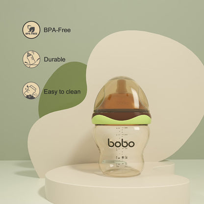 Newborn Baby Bottles - Wide Neck Bottles,Slow Nipple,Green, 6Oz/180Ml,4Pk
