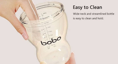 Newborn Baby Bottles - Wide Neck Bottles,Slow Nipple,Green, 6Oz/180Ml,4Pk