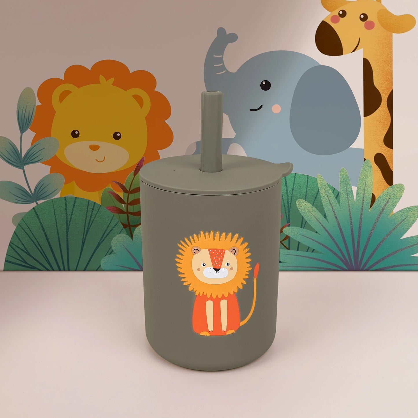 180Ml/6Ozsilicone Baby Feeding Drinkware Straw Cup Kid Learning Feeding Bottle Leakproof Silicone Tableware Toddler Water Bottle